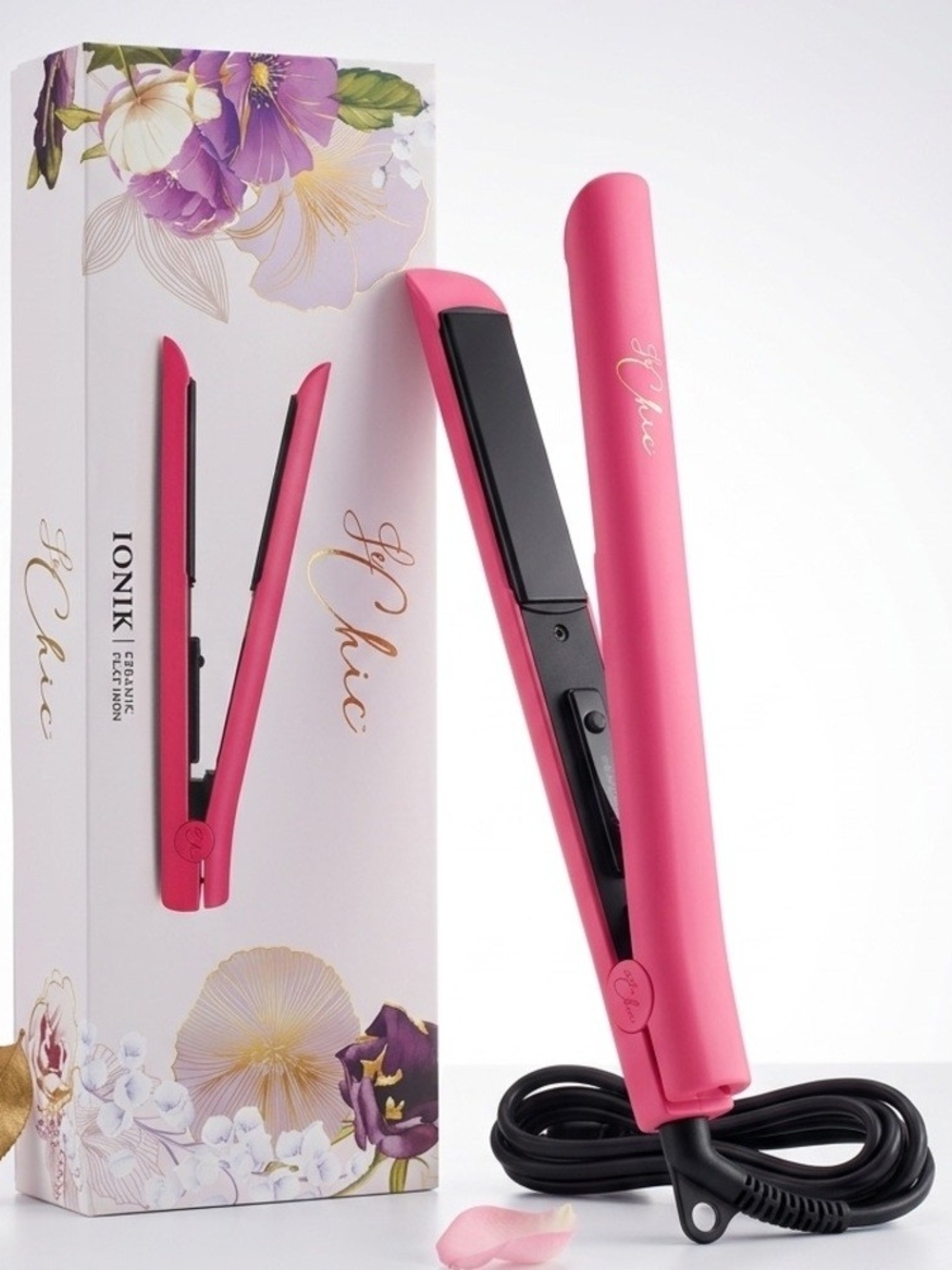 Le Chic Pink Hair Straightener - Sleek Ceramic Flat Iron